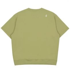 Volcom Unisex Street Style Cotton Short Sleeves Logo For Women Olive X M -Volcom Sales Shop org 6785