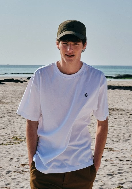 Volcom Unisex Street Style Cotton Oversized Logo T-Shirts For Men White X S 7 Volcom Unisex Street Style Cotton Oversized Logo T-Shirts For Men White X S - Image 5