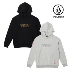 Volcom Unisex Street Style Long Sleeves Cotton Logo Hoodies For Men Black X L