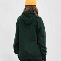 Volcom Blended Fabrics Street Style Long Sleeves Logo Hoodies For Men Pink (stock Check Required) X L -Volcom Sales Shop org 681