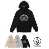 Volcom Unisex Street Style Long Sleeves Cotton Logo Hoodies For Men Beige X M