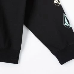 Volcom Unisex Street Style Long Sleeves Cotton Oversized Logo For Men Black X L -Volcom Sales Shop org 6853