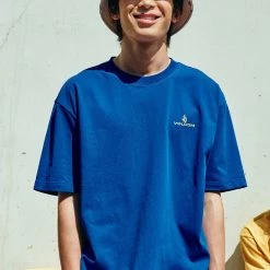 Volcom Unisex Street Style Cotton Logo T-Shirts For Men White X M -Volcom Sales Shop org 6856