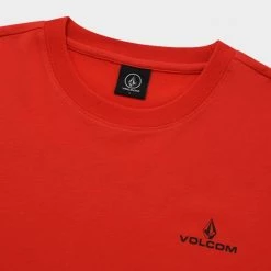 Volcom Unisex Street Style Cotton Logo T-Shirts For Men White X M -Volcom Sales Shop org 6861