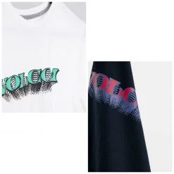 Volcom Crew Neck Street Style Plain Cotton Short Sleeves Logo For Men White X Chest 34-36 Inch -Volcom Sales Shop org 7089