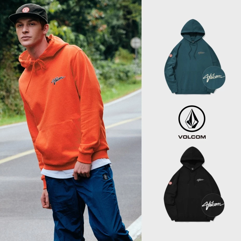 Volcom Unisex Street Style Long Sleeves Cotton Logo Hoodies For Men Black X L 3 Volcom Unisex Street Style Long Sleeves Cotton Logo Hoodies For Men Black X L