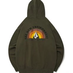 Volcom Unisex Long Sleeves Cotton Oversized Logo Hoodies For Men Black X Xl -Volcom Sales Shop org 7138