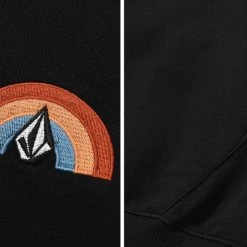 Volcom Unisex Long Sleeves Cotton Oversized Logo Hoodies For Men Black X Xl -Volcom Sales Shop org 7145