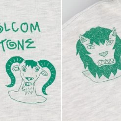 Volcom Unisex Street Style Long Sleeves Cotton Oversized Logo For Men Orange X S -Volcom Sales Shop org 7172