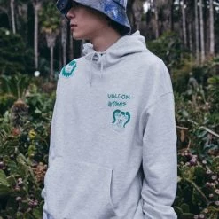 Volcom Unisex Street Style Long Sleeves Cotton Oversized Logo For Men Orange X S -Volcom Sales Shop org 7174