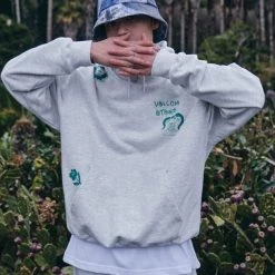 Volcom Unisex Street Style Long Sleeves Cotton Oversized Logo For Men Orange X S -Volcom Sales Shop org 7175