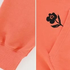 Volcom Unisex Street Style Long Sleeves Cotton Oversized Logo For Men Orange X S -Volcom Sales Shop org 7181