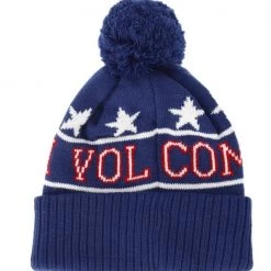 Volcom Unisex Street Style Knit Hats For Men Blue X One Size -Volcom Sales Shop org 7211