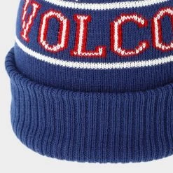 Volcom Unisex Street Style Knit Hats For Men Blue X One Size -Volcom Sales Shop org 7213