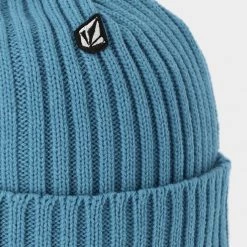 Volcom Unisex Street Style Knit Hats For Men Blue X One Size -Volcom Sales Shop org 7222