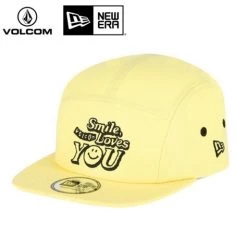Volcom Unisex Street Style Collaboration Caps For Men Yellow X One Size