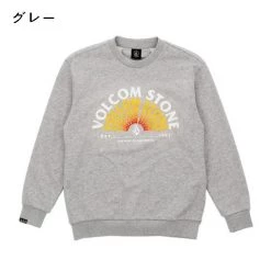 Volcom Unisex U-Neck Long Sleeves Cotton Logo Sweatshirts For Men Ivory X M -Volcom Sales Shop org 7339