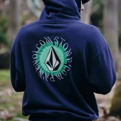 Volcom Unisex Street Style Long Sleeves Cotton Logo Hoodies For Men Ivory X S -Volcom Sales Shop org 735