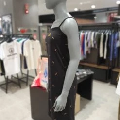 Volcom Street Style Cotton Logo Dresses For Women Pink X S -Volcom Sales Shop org 7359