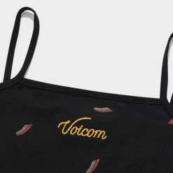 Volcom Street Style Cotton Logo Dresses For Women Pink X S -Volcom Sales Shop org 7361