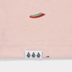 Volcom Street Style Cotton Logo Dresses For Women Pink X S -Volcom Sales Shop org 7369