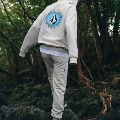 Volcom Unisex Street Style Long Sleeves Cotton Logo Hoodies For Men Ivory X S -Volcom Sales Shop org 743