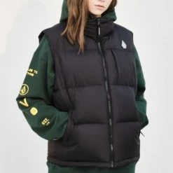 Volcom Unisex Street Style Logo Vests & Gillets For Men Black X L -Volcom Sales Shop org 7591