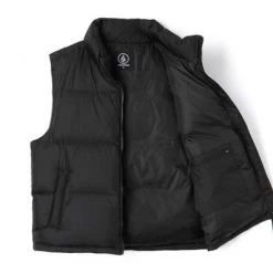 Volcom Unisex Street Style Logo Vests & Gillets For Men Black X L -Volcom Sales Shop org 7593