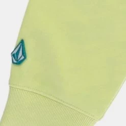 Volcom Unisex U-Neck Long Sleeves Cotton Logo Sweatshirts For Men Black X L -Volcom Sales Shop org 7649