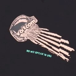 Volcom Unisex U-Neck Long Sleeves Cotton Logo Sweatshirts For Men Black X L -Volcom Sales Shop org 7658