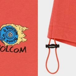 Volcom 2022 SS U-Neck Long Sleeves Cotton Long Sleeve T-shirt Logo T-Shirts For Women Orange X S -Volcom Sales Shop org 7734