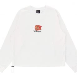 Volcom 2022 SS U-Neck Long Sleeves Cotton Long Sleeve T-shirt Logo T-Shirts For Women Orange X S -Volcom Sales Shop org 7735