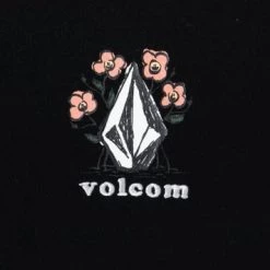 Volcom U-Neck Cotton Short Sleeves Logo T-Shirts For Women Gray X Xs -Volcom Sales Shop org 7793