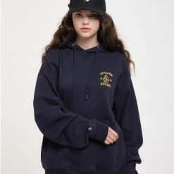 Volcom Unisex Street Style Oversized Logo Hoodies For Men Navy X M -Volcom Sales Shop org 782