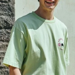 Volcom Unisex Street Style Cotton Short Sleeves Logo T-Shirts For Men Lime X Xl -Volcom Sales Shop org 7903