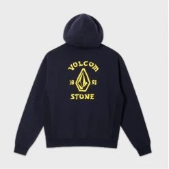 Volcom Unisex Street Style Oversized Logo Hoodies For Men Navy X M -Volcom Sales Shop org 791