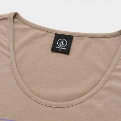 Volcom Unisex Street Style Logo Tanks & Camisoles For Women Beige X S -Volcom Sales Shop org 7922