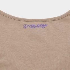 Volcom Unisex Street Style Logo Tanks & Camisoles For Women Beige X S -Volcom Sales Shop org 7923