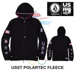 Volcom 2022-23FW Street Style Long Sleeves Logos On The Sleeves Logo Hoodies For Men Black X S (*inventory Check Required)