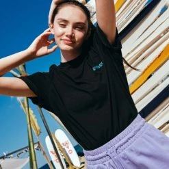 Volcom Unisex Street Style U-Neck Cotton Short Sleeves Logo For Men Blue X M -Volcom Sales Shop org 7942