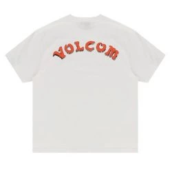 Volcom Unisex Street Style U-Neck Cotton Short Sleeves Logo For Men Blue X M -Volcom Sales Shop org 7957