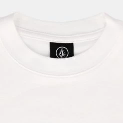 Volcom Short U-Neck Cotton Short Sleeves Logo Cropped For Women Black X S -Volcom Sales Shop org 7967