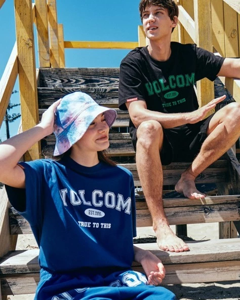 Volcom Unisex Street Style U-Neck Cotton Short Sleeves Logo For Men Black X M 5 Volcom Unisex Street Style U-Neck Cotton Short Sleeves Logo For Men Black X M - Image 3