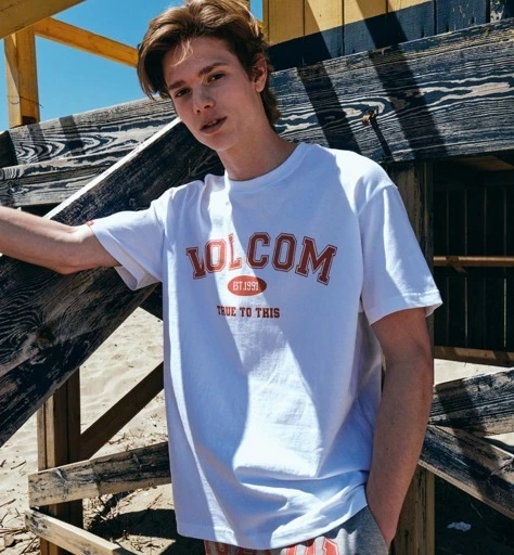 Volcom Unisex Street Style U-Neck Cotton Short Sleeves Logo For Men Black X M 8 Volcom Unisex Street Style U-Neck Cotton Short Sleeves Logo For Men Black X M - Image 6