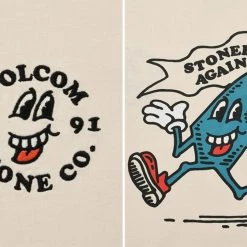 Volcom Unisex Street Style Logo T-Shirts For Women Coral X S -Volcom Sales Shop org 8033