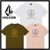 Volcom Unisex Street Style Logo T-Shirts For Men Light Pink X S -Volcom Sales Shop org 8038