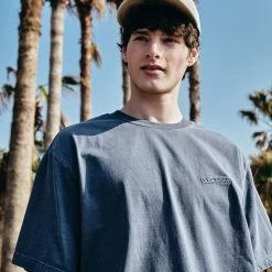 Volcom Unisex Street Style Logo T-Shirts For Men Purple X L -Volcom Sales Shop org 808