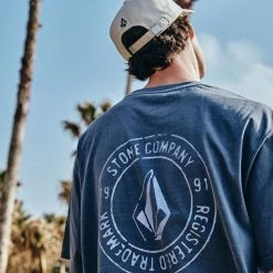 Volcom Unisex Street Style Logo T-Shirts For Men Purple X L -Volcom Sales Shop org 809