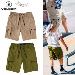 Volcom 2022 SS Plain Logo Shorts For Men Khaki X 30