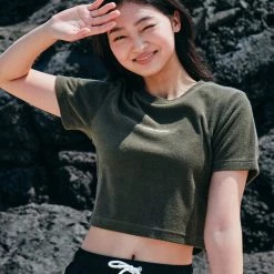 Volcom 2022 SS T-Shirts For Women Khaki X Xs -Volcom Sales Shop org 8143